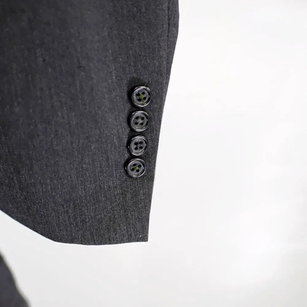 Jos A Bank Signature 42L / Slim 44L Gray Wool Suit Jacket 2 Button Padded Should